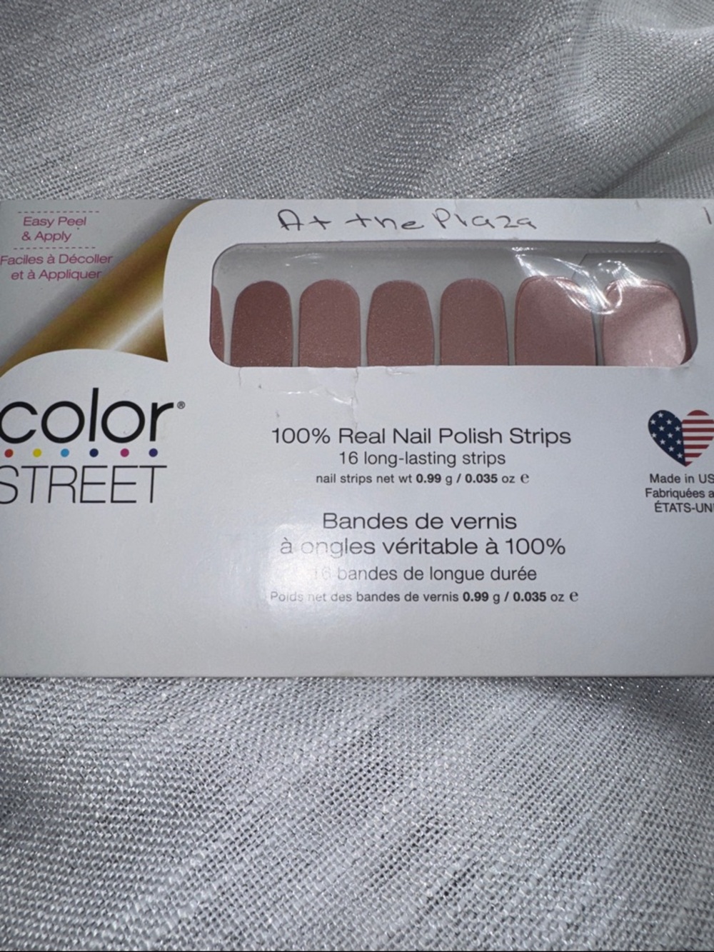Color Street AT THE PLAZA Nail Polish Strips FMS096 16pcs NIP no drying time - Picture 9 of 10
